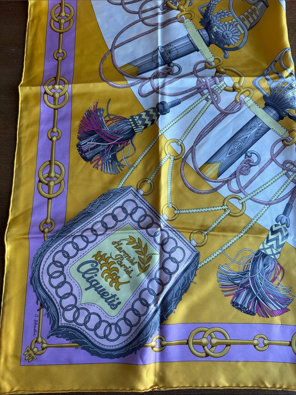BNIB Hermès Carré 90 “Cliquetis” Silk Scarf - Picture 4 of 6